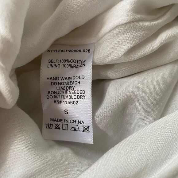 Lush Nordstrom White Jumpsuit Striped Cutout Wide Leg SZ S - Picture 9 of 12